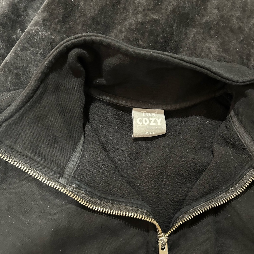Aritzia TNA Cozy Black Half-Zip Pullover